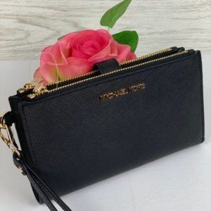 ❤️Michael Kors DoubleZip Wallet Wristlet Black
